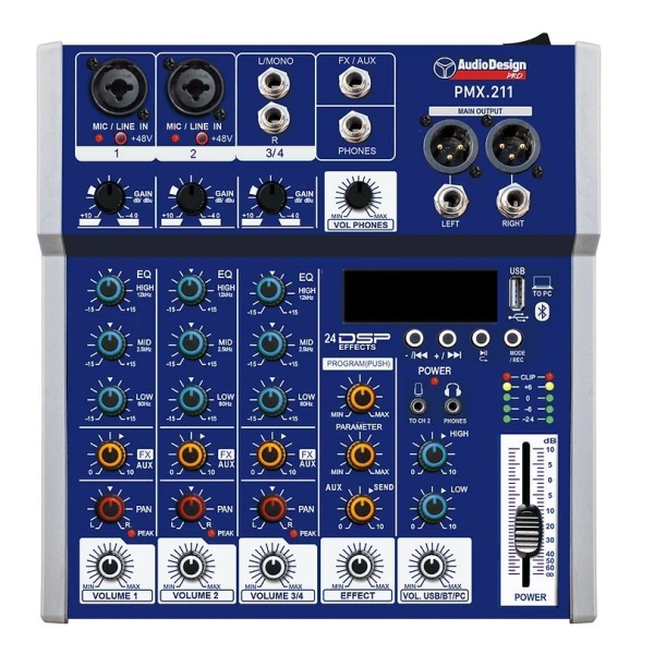 PMX.211TK MIXER 2+1+1 CH INGRESSO OTTICO