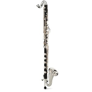 Q GRENADILLA COLONNINE DORATE CHIAVI ARGENTATE CLARINETTO BASSO