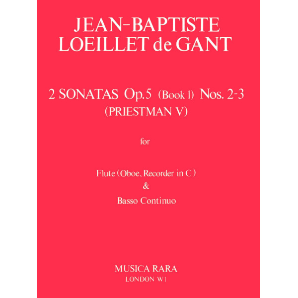LOEILLET DE GANT - 6 Sonatas from Op. 5