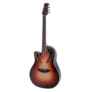 OVATION CELEBRITY ELITE PLUS CE44LX MID CUTAWAY LEFTY RUBY BURST