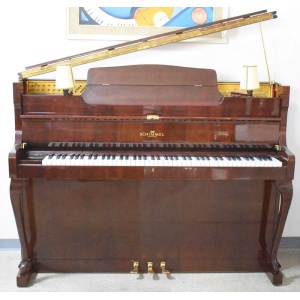 Schimmel 112 Chippendale Pianoforte Verticale Noce