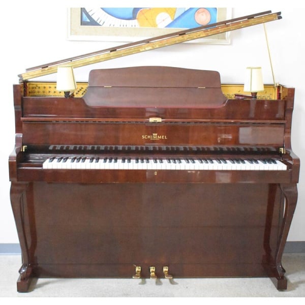 Schimmel 112 Chippendale Pianoforte Verticale Noce