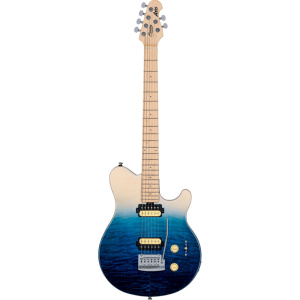 STERLING BY MUSIC MAN AXIS QUILTED MAPLE MN SPECTRUM BLUE