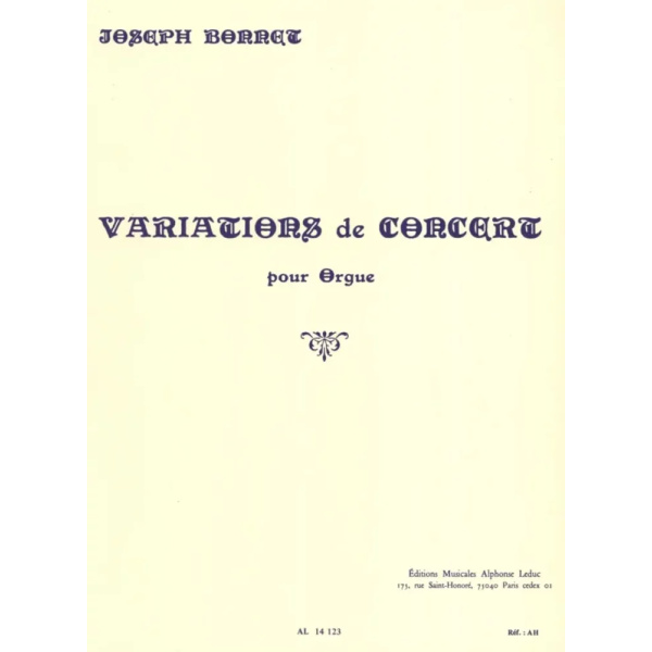 BONNET - Variations De Concert