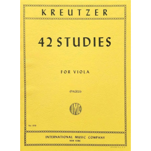 KREUTZER - 42 Studies for Viola