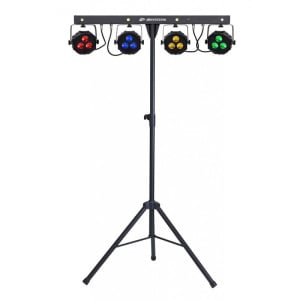 JB SYSTEMS LIVESET 2 BAR CON 4X27W RGB + 4 X1W FLASH LED