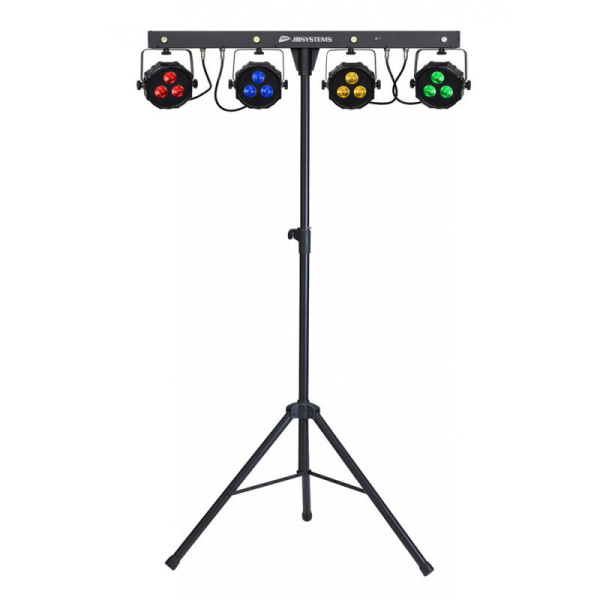 JB SYSTEMS LIVESET 2 BAR CON 4X27W RGB + 4 X1W FLASH LED