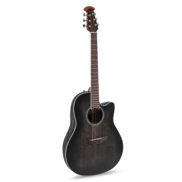 OVATION CELEBRITY TRADITIONAL PLUS CS24P NBM G MID CUTAWAY TRANSPARENT BLACKBURST FLAME