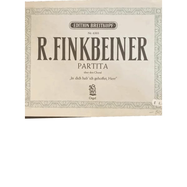 FINKBEINER - Partita uber den choral