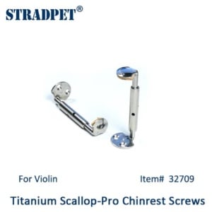 STRADPET TITANIO ATTACCO MENTONIERA VIOLINO SCALLOP AVVITATO LUCIDO 32709
