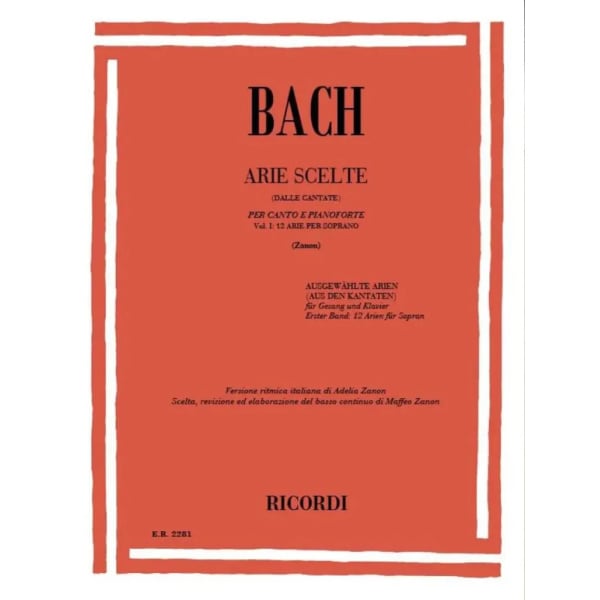 BACH - Arie Scelte Dalle Cantate Vol I