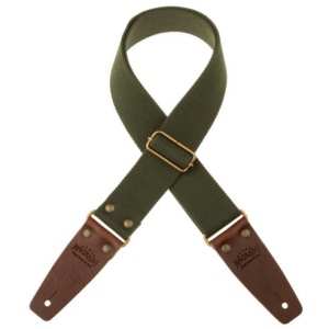MAGRABO' STRIPE SC ENTRY VERDE 5 CM TERMINALI MARRONE SCURO FIBBIA OTTONE
