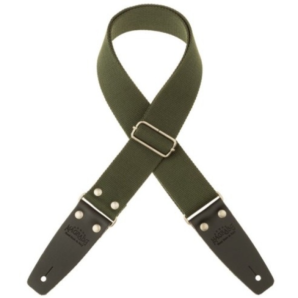 MAGRABO' STRIPE SC ENTRY VERDE 5 CM TERMINALI NERO FIBBIA ARGENTO