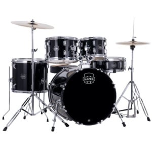 MAPEX COMET FUSION 5 PEZZI  DARK BLACK + HW E PIATTI