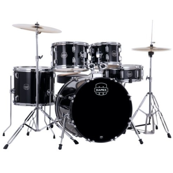 MAPEX COMET FUSION 5 PEZZI  DARK BLACK + HW E PIATTI