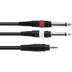 OMNITRONIC CAVO 3.5 JACK ST/2x JACK 6.3 1.5m