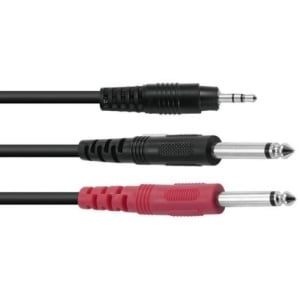 OMNITRONIC CAVO 3.5 JACK ST/2x JACK 6.3 ECO 3m