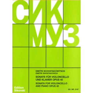 SCHOSTAKOWITSCH - Sonata for Violoncello and Piano Op.40