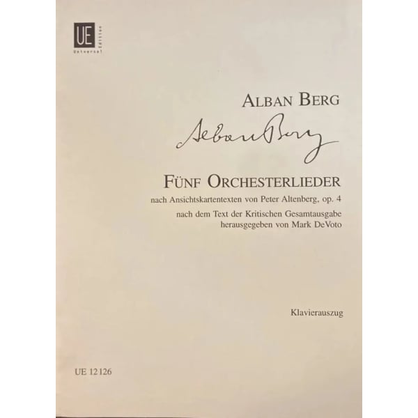 BERG - 5 Orchesterlieder