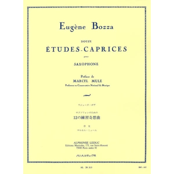BOZZA - Douze Etudes-Caprices