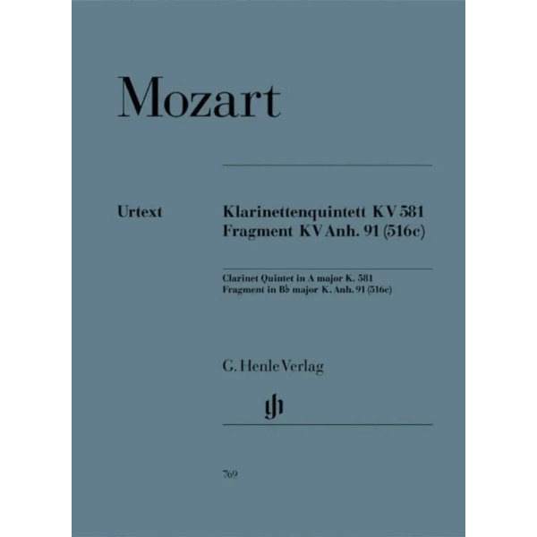 MOZART - Clarinet Quintet A major K. 581 and Fragment K. Anh. 91 (516c)