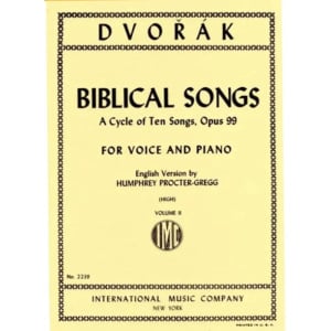 DVORAK - Biblical Songs Opus 99 Volume 2 for High