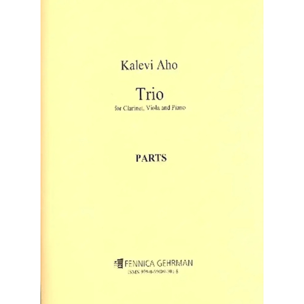 KALEVI AHO - Trio For Clarinet Viola e Piano - Parts