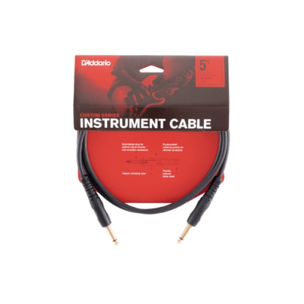 D'ADDARIO PLANET WAVES CUSTOM SERIES INSTRUMENT CABLE STRAIGHT/STRAIGHT 6MT