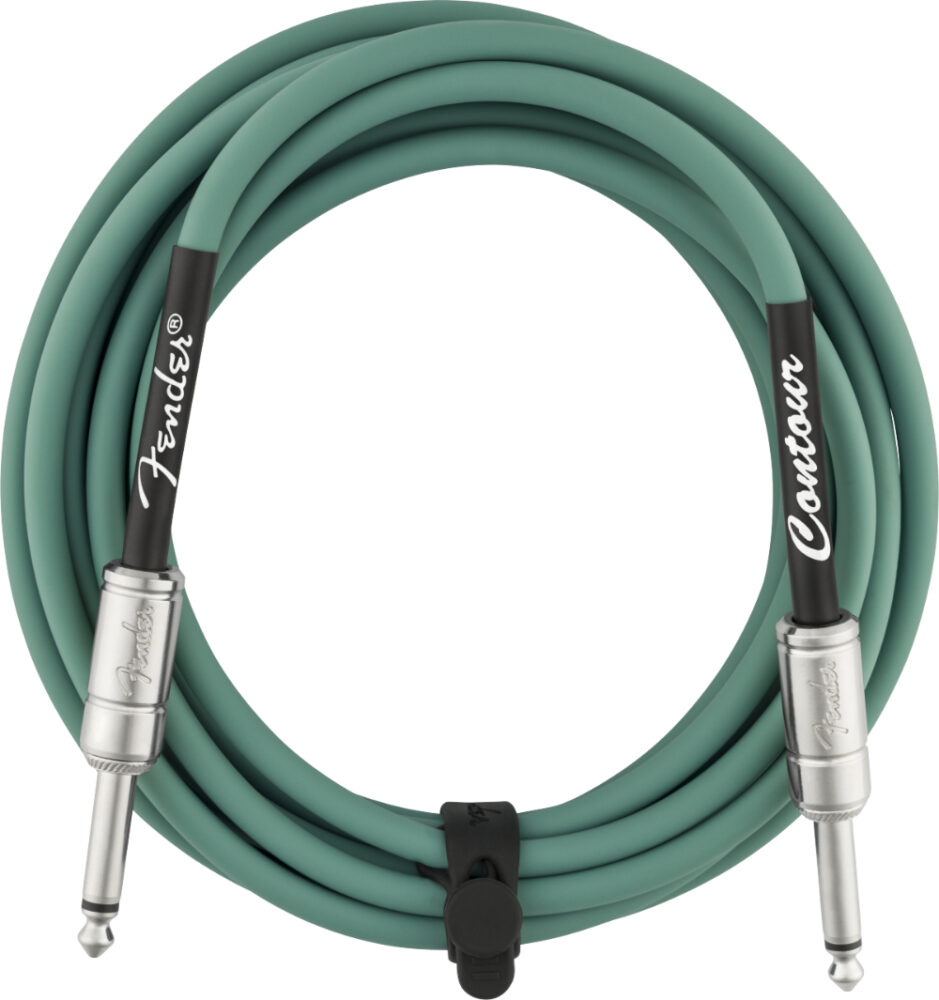 FENDER CONTOUR SERIES INSTRUMENT CABLE 4.5M SHERWOOD GREEN