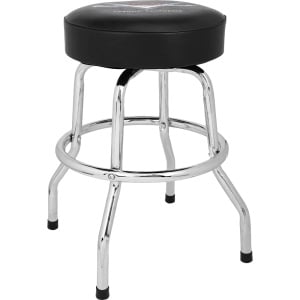 FENDER CUSTOM SHOP CHEVRON LOGO BARSTOOL BLACK/CHROME 24"