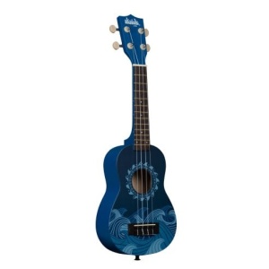 Kala UK-DEEPBLUE - ''Graphic Top'' - ukulele soprano Deep Blue - c/borsa