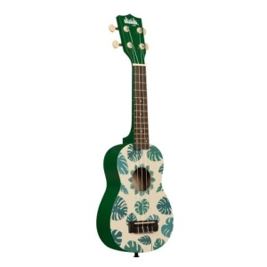 Kala UK-MONSTERA - ''Graphic Top'' - ukulele soprano Monstera - c/borsa