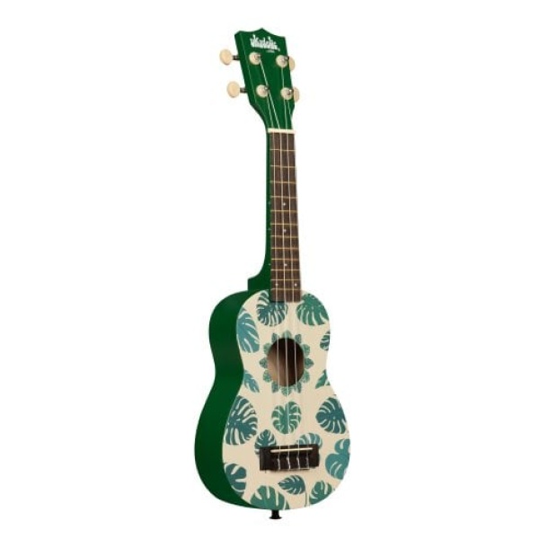 Kala UK-MONSTERA - ''Graphic Top'' - ukulele soprano Monstera - c/borsa