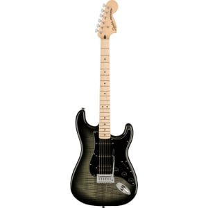 SQUIER AFFINITY STRATOCASTER FMT HSS BLACK PICKGUARD MN BLACK BURST