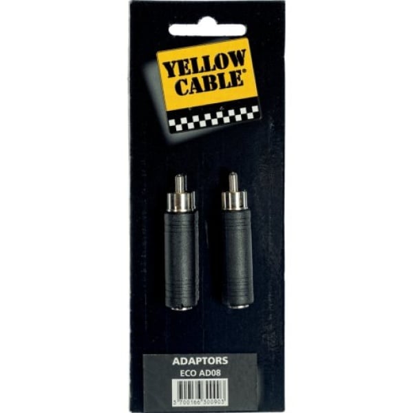Yellow Cable AD08 Adattatore RCA Maschio/Jack Mono Femmina 2 Pcs