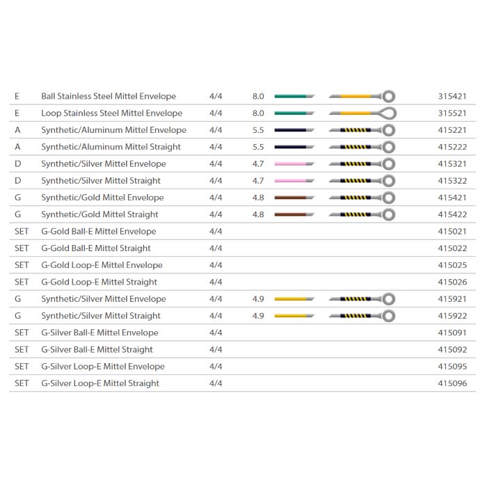 20630 VO EVAHGOLD SOL ARGENTO MI BALL PER VIOLINO
