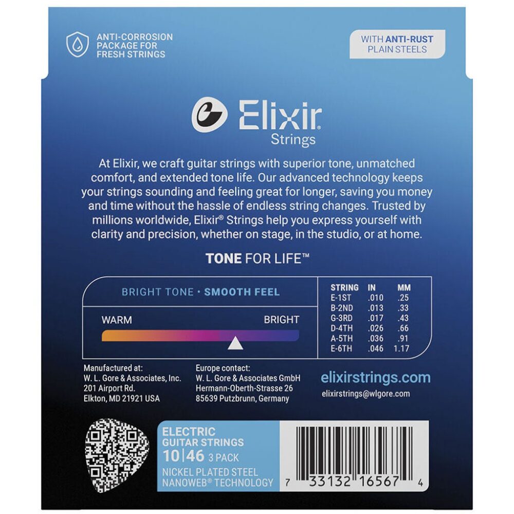 16567 3X PACK 10-46 NANOWEB NICKEL CORDE