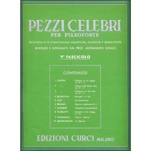 PEZZI CELEBRI PER PIANOFORTE - 5° fascicolo