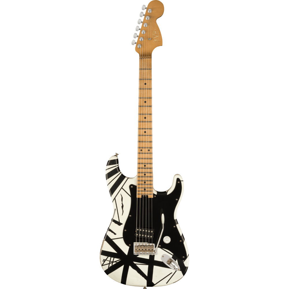 EVH STRIPED SERIES '78 ERUPTION RELIC WHITE W/BLACK STRIPES
