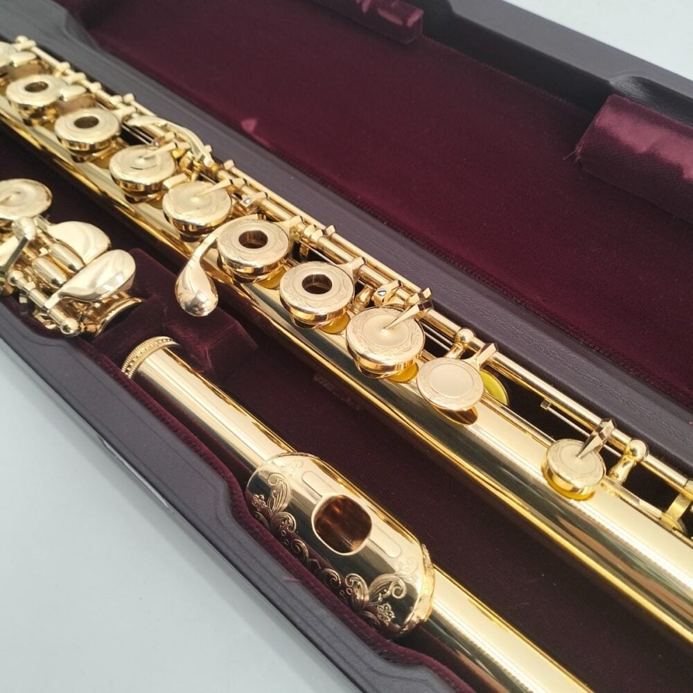 ALL 18K RHEI TSUBASA ALL ENGRAVED FLAUTO TRAVERSO