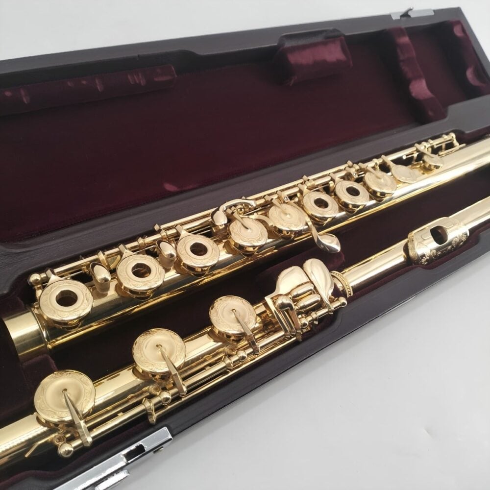 ALL 18K RHEI TSUBASA ALL ENGRAVED FLAUTO TRAVERSO