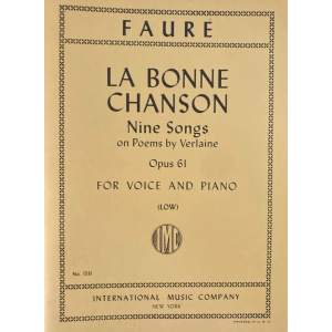 FAURE - La bonne chanson nine songs LOW