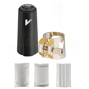 Vandoren LC04P Optimum Legatura per Clarinetto Basso Argentata