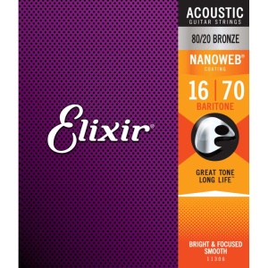 Elixir 11306 Baritone Acoustic 80/20 Bronze Nanoweb 16/70