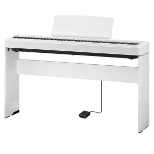 Kawai ES120W Home Bundle Pianoforte Digitale 88 Tasti Bianco con Suppprto in Legno Originale