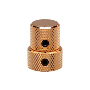 Gotoh VK15T-VK18T-GG Potentiometer Concentric Knob 18mm Gold Manopola concentrica per potenziometro concentrico in metallo zigrinato con viti di fissaggio