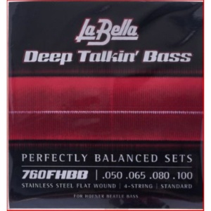 La Bella 760FHBB Set Corde Basso Flat Hofner Beatle 50-100