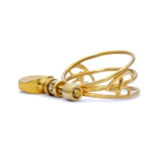 Ripa Legatura Clarinetto Sib Argento Massiccio Placcata Oro