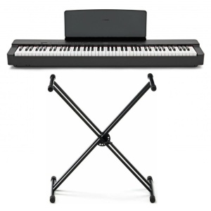 Yamaha P225B Stand Bundle Pianoforte Digitale 88 Tasti con Supporto a X Nero