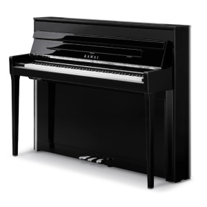 Kawai Novus NV6 Pianoforte Digitale Verticale Ibrido Nero Lucido